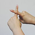 Number 10 shown with hand gesture